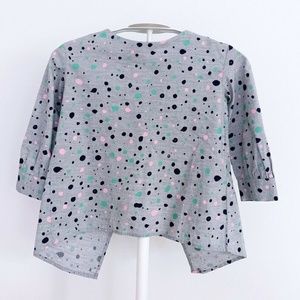 COS Kids Toddler Girls Long Sleeve Snap Closure Back Opened Top Size 2-4Y